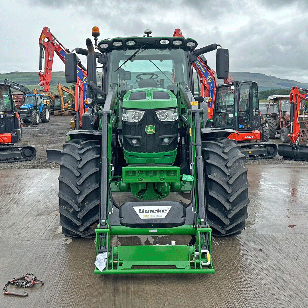 Quicke_UK's tweet photo. Quicke Q5s recently fitted at a rainy HRN Tractors.

Colour matched green for this Quality Used John Deere 6135r tractor!

Ask your dealer for a Quicke
#QuickeUK #FrontLoaders #JohnDeere https://t.co/ja3fIxg0Ob
