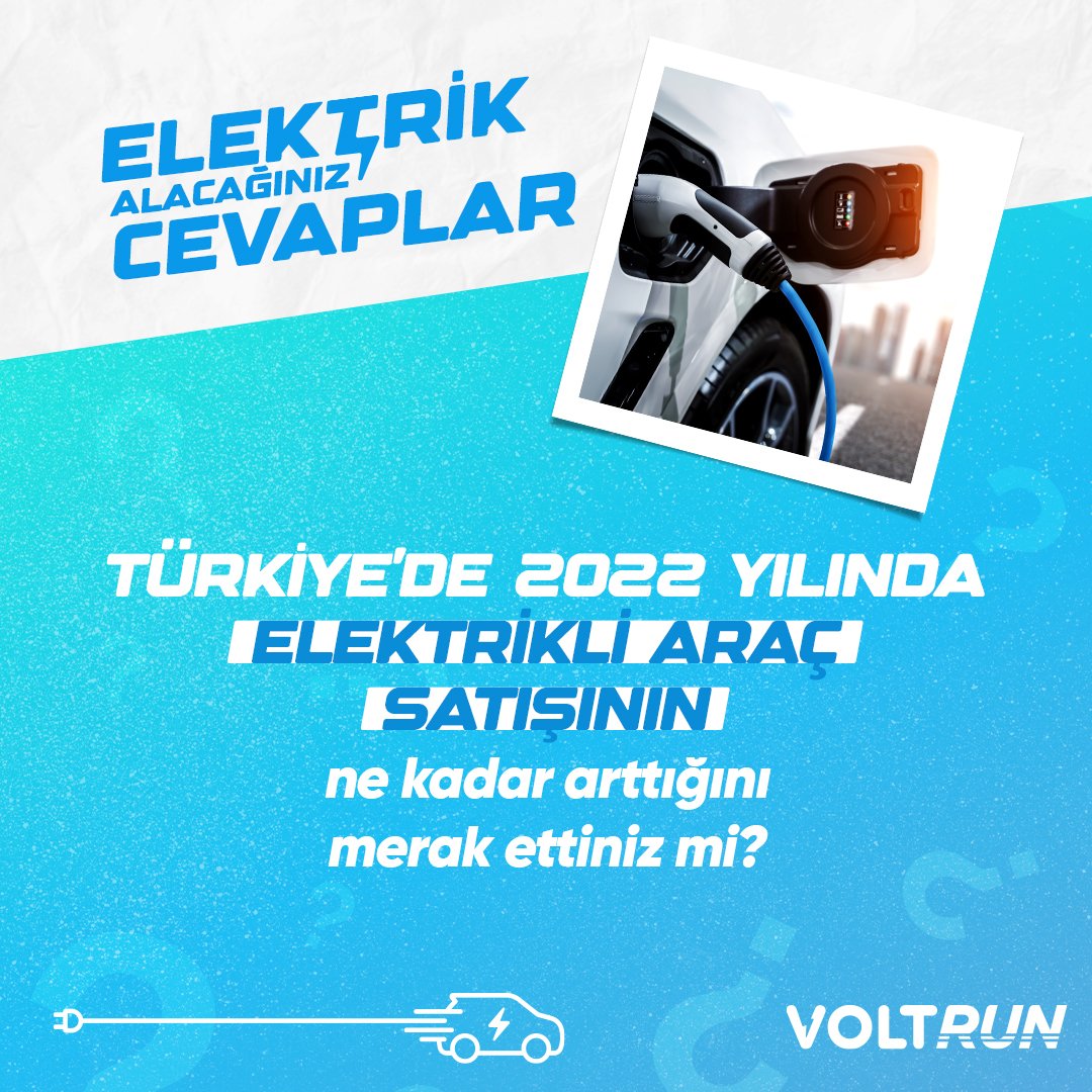 Türkiye’de 2022 yılında elektrikli araç satışının ne kadar arttığını merak ettiniz mi?
2022 yılında Türkiye’de elektrikli araç satışı, bir önceki yıla göre %174 arttı. Türkiye’nin öncü şarj istasyon ağı olarak daha temiz bir Türkiye için çalışmaya devam ediyoruz.