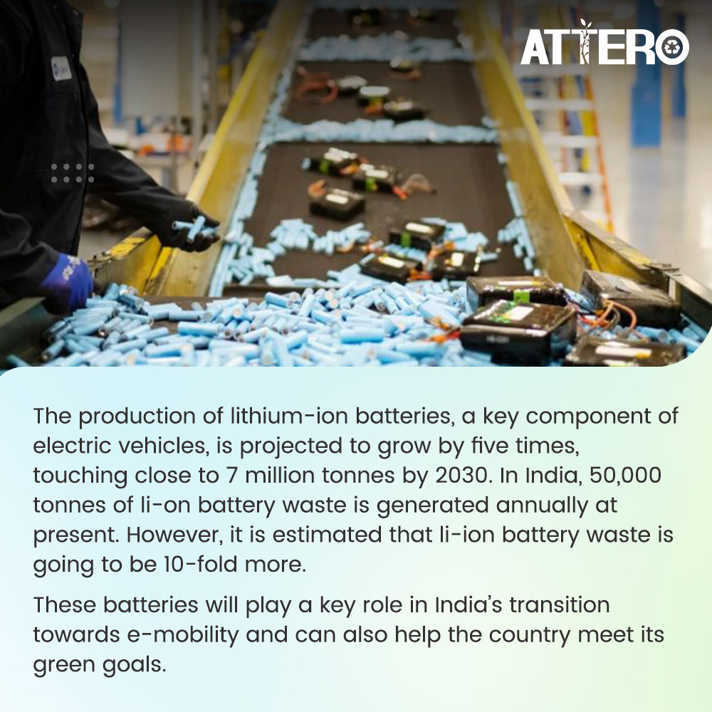 AtteroIndia's tweet photo. Nitin Gupta, CEO of #Attero, discusses with @MobilityShift how India needs an incentive mechanism for creating capacity for #battery recycling.
Read more: https://t.co/HHwfFhNw96
#AtteroInNews #BatteryRecycling #EPR #Ewaste #RecyclingSolution #SustainableFuture https://t.co/VS1tYkyjzh
