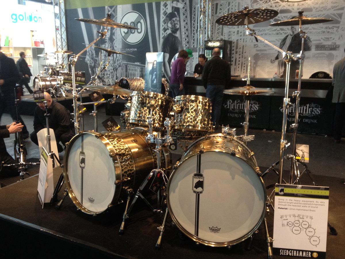#throwbackthursday to 2013 and the infamous Black Panther Sledgehammer kit on the Mapex display at the MESSE show, Frankfurt.

#mapexfamily #mapexhistory #thursdaythrowback
