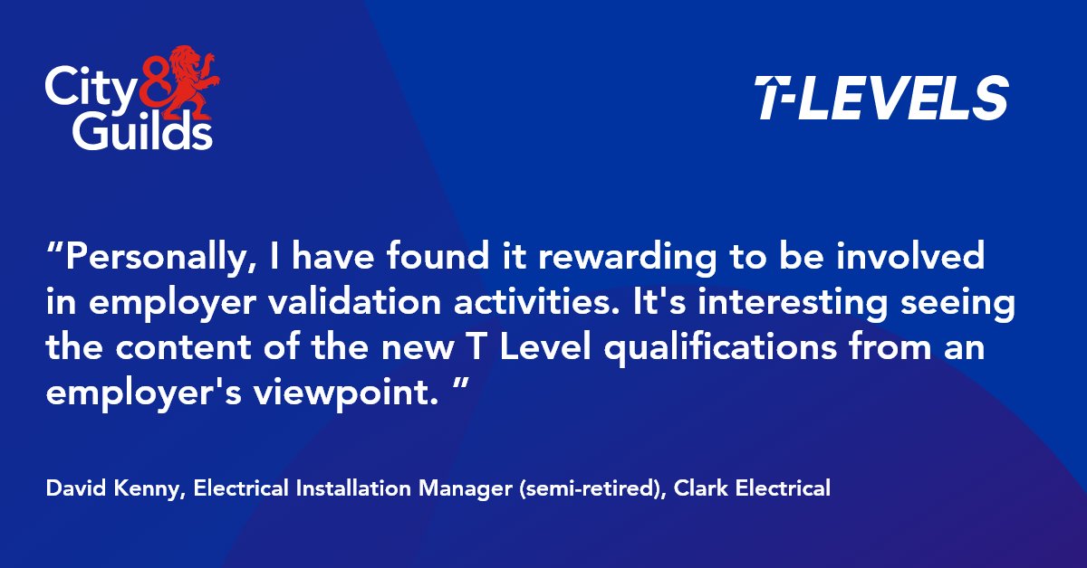 cityandguilds's tweet image. Hear from some of our #employer contributors – experienced industry members – about why they engaged with City &amp;amp; Guilds and provided their feedback on #TLevel #technicalqualifications.

ow.ly/HOQk50OYkjB