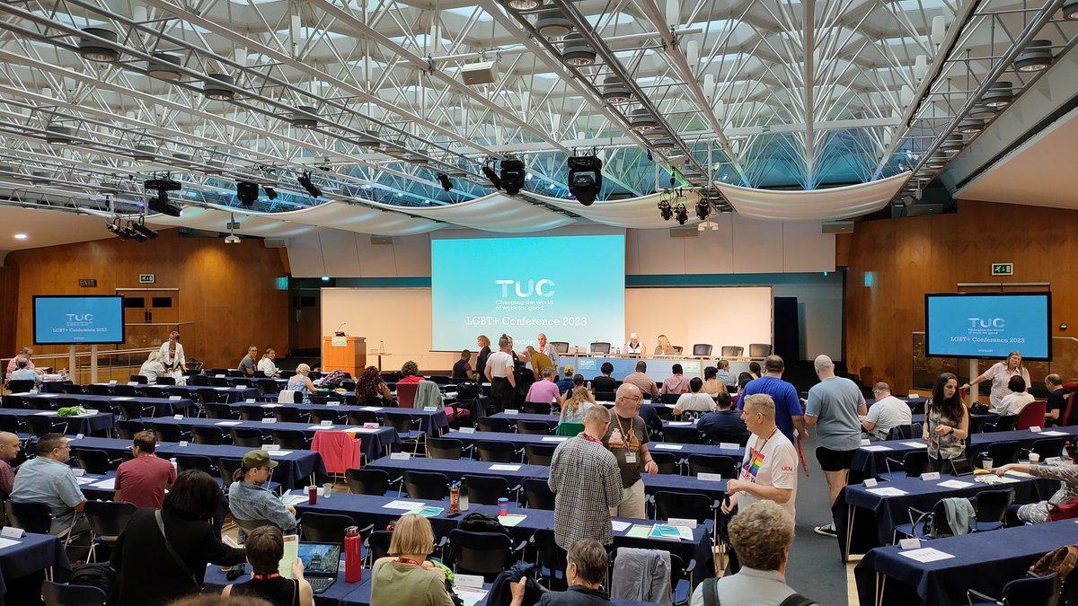 TUCEquality's tweet photo. We're ready to go 🌈✊

Excited for our 2023 #TUCLGBT Conference to start. 

#Unionpride https://t.co/8Vb2gz9lfa