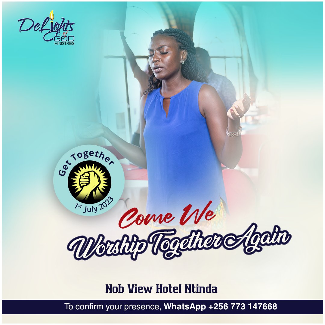 DelightsOfGod's tweet photo. Experience the power of worship, shared moments, and gratitude to God at Nob View Hotel Ntinda. Don't miss this amazing gathering! 🙏 #WorshipTogether #ShareMoments #Gratitude #NobViewHotelNtinda https://t.co/IazKQ65sWQ