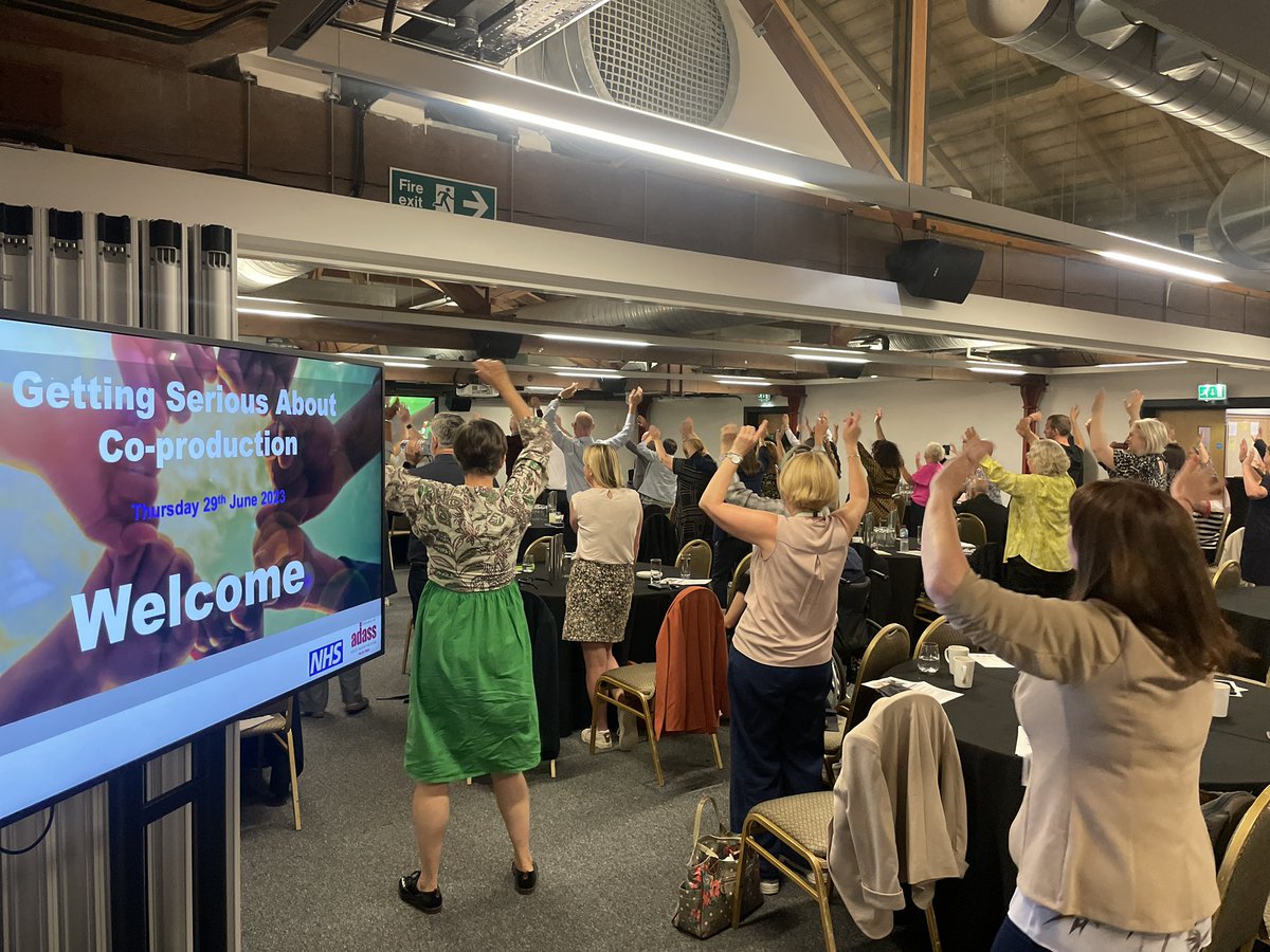 What better way to start today’s Co-production gathering!  #Zumba #Gettingseriousaboutcoproduction #NWADASS #NHSE  #coproduction
