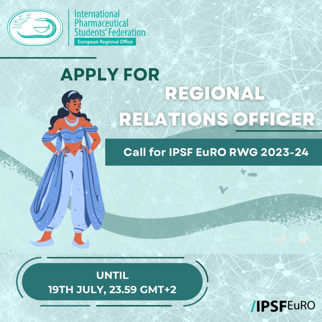 IPSFeuro's tweet photo. ๐ขCalling all passionate pharmacy students! Exciting news awaits: we're searching for a dedicated individual to take on the role of Regional Relations Officer (RRO) at IPSF EuRO!
#IPSFEuRO #RRO #MakeADifference #JoinIPSFEuRO #InspireChange https://t.co/wV5daSnIEF