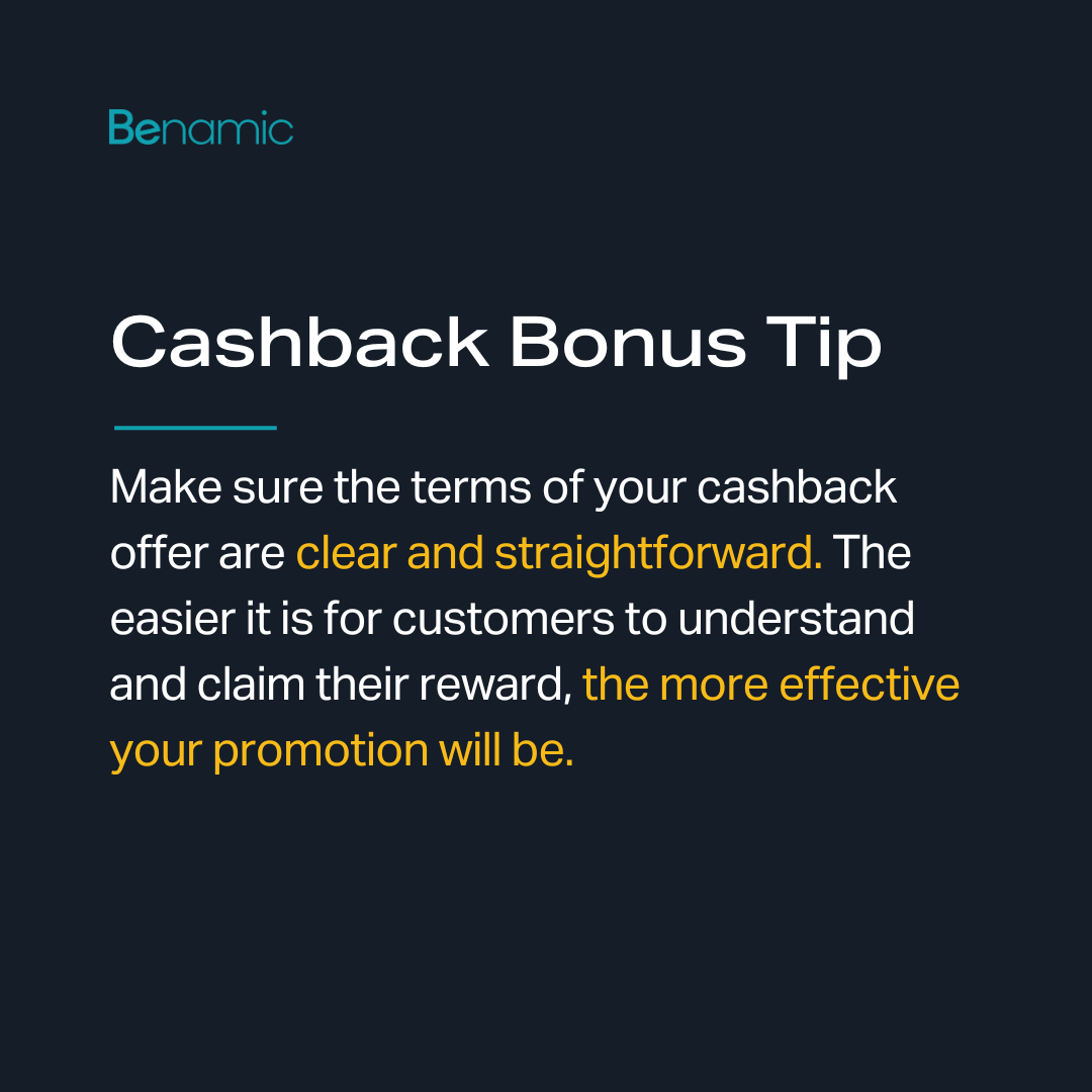 💡 Pro tip: Cashback promos enhance loyalty & sales, especially for high-ticket items. We'll handle the complexity for you 👉 bit.ly/3NOB4e6 #BusinessGrowth #SalesBoost #MarketingStrategies