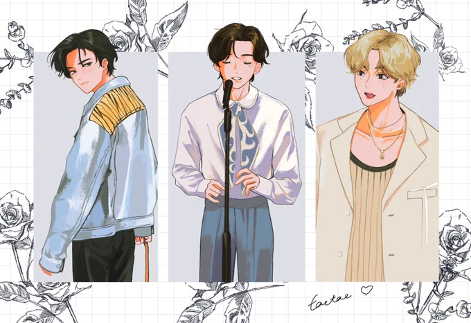 taetae🤍🩵 #btsfanart #taehyung