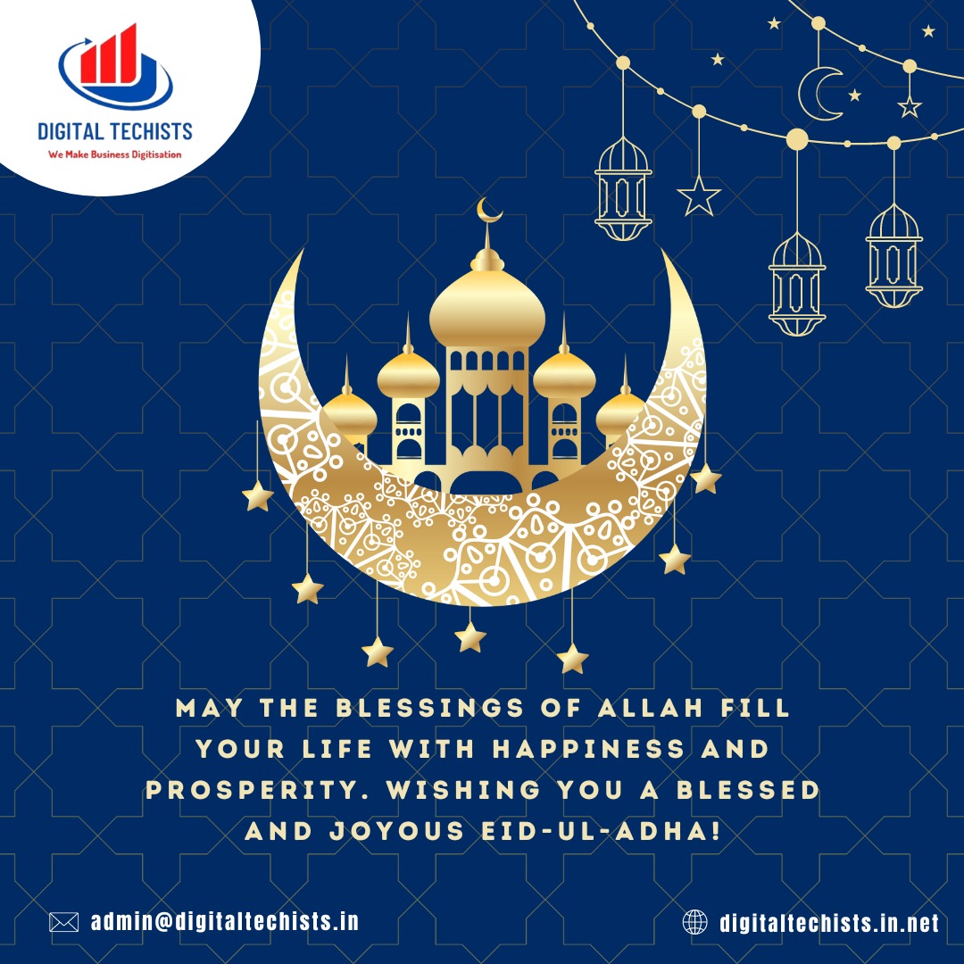 DigitalTechist3's tweet image. May this day bring you love, happiness, harmony, and enjoyment. To all of you, Happy Eid Mubarak!

Call: +91 9158911906
Email: admin@digitaltechists.in
digitaltechists.in.net
#digitaltechists #websitecreation #websitedevelopment #webcreation