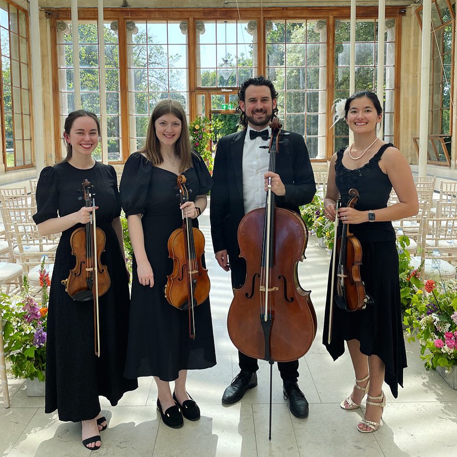 June has been a whirlwind of music for this London string quartet! 16 incredible events &amp; weddings and onto our last one today at the Society of Lincoln’s Inn for a corporate event 🥂🎻