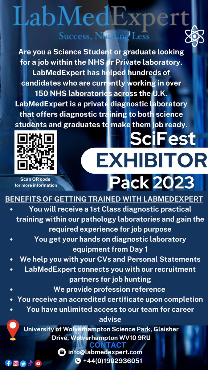 labmedexpert's tweet photo. Live at SciFest Exhibitor Park 2023 #Wolverhampton #wlvuni #wlvscifest #uk #nhs #cpd #labmedexpert #scientist #sciencestudent #laboratory #labexperience https://t.co/kagZjidFjX