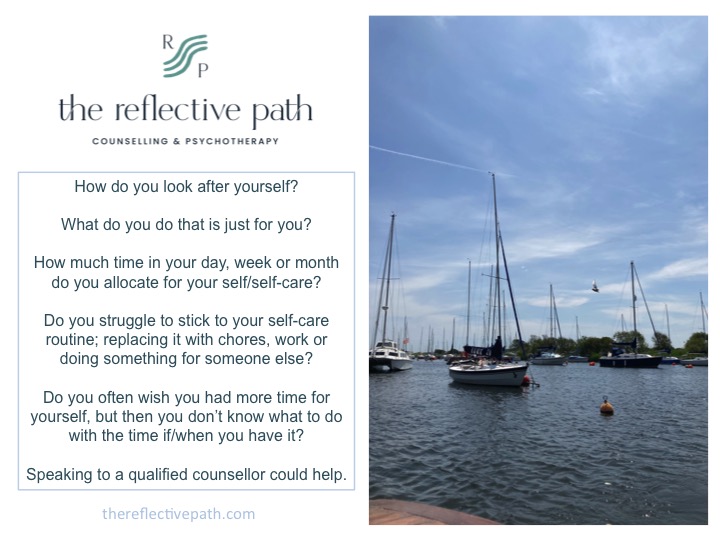 ReflectivePath's tweet image. What do you do for you? #counselling #counseling #psychotherapy #selfcare #selflove #youmatter #talkingcanhelp #mentalhealth  thereflectivepath.com