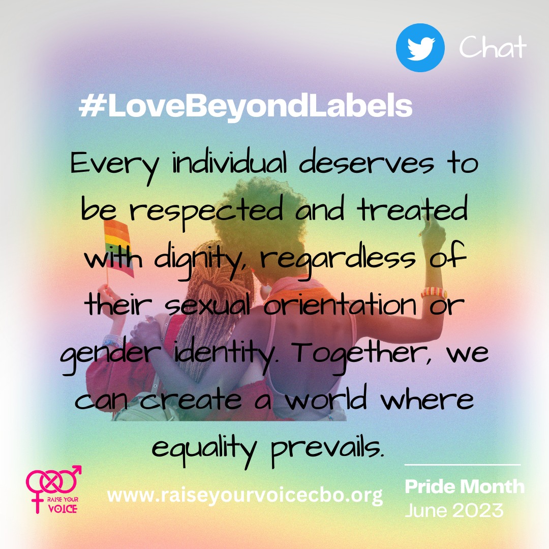 Respect and dignity is mandatory to for a peaceful coexistence in a community.
#LoveBeyondLabels