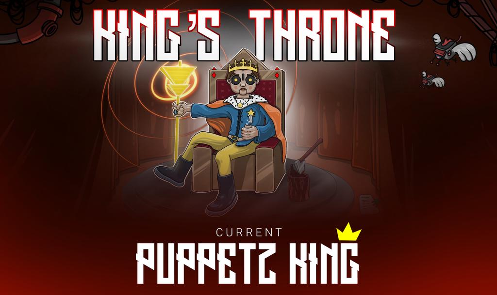 How to get a Chance to climb Up the Throne 🤔❓ 📌Puppetz PFP Twitter and Discord 📌Rank Puppetz Sharks or higher 📌Invites 1 Point Discord 📌Twitter Post a tweet of Puppetz 10 points x week 📌 Be active on Puppetz server 10 points x week