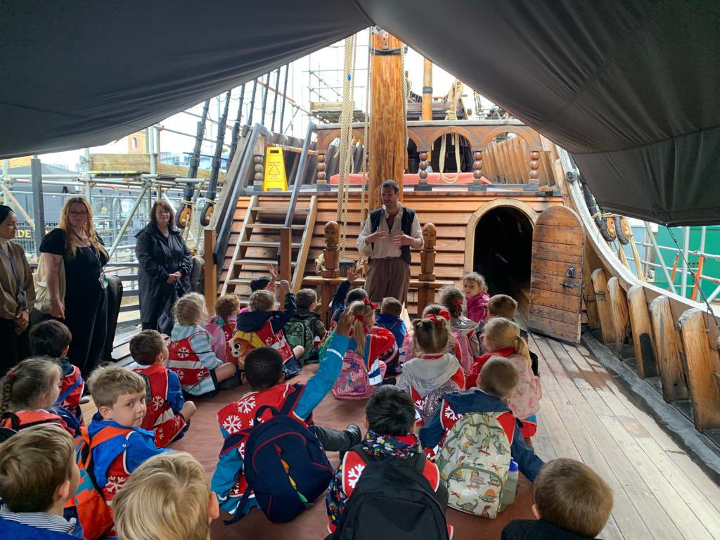 Year 1 have all arrived safely at the Golden Hinde and are thoroughly enjoying themselves!