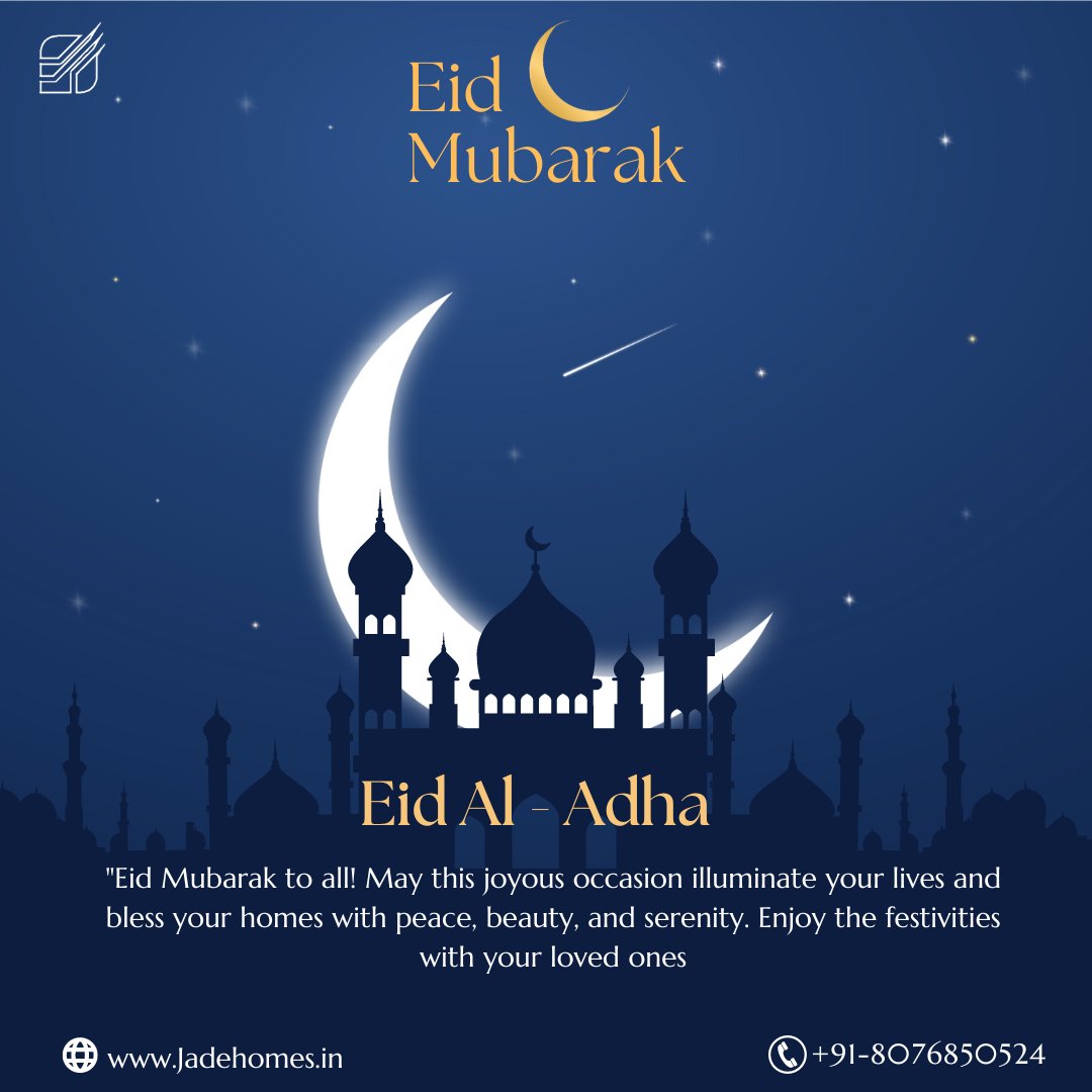 ArnabGhosh5364's tweet image. Eid Mubarak from Jade Homes Construction company!
May this blessed occasion bring you and your loved ones joy, prosperity, and a beautiful home filled with love. Wishing you a memorable and joyous celebration! 🏠✨ #EidMubarak #HomeConstruction #turnkeyprojects #jadehomes