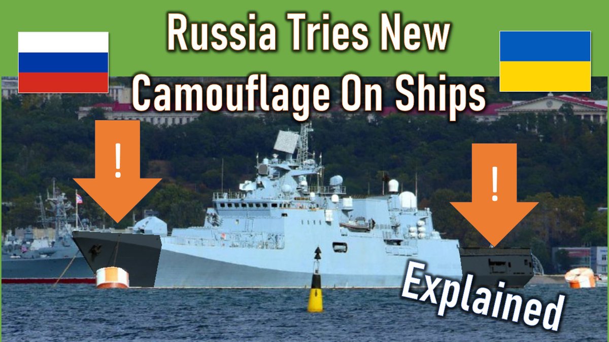 ***UPDATE***

New explanation of #Russia's new use of 'Deceptive'  Camouflage on warships in Black Sea. 

Link in reply 
#OSINT