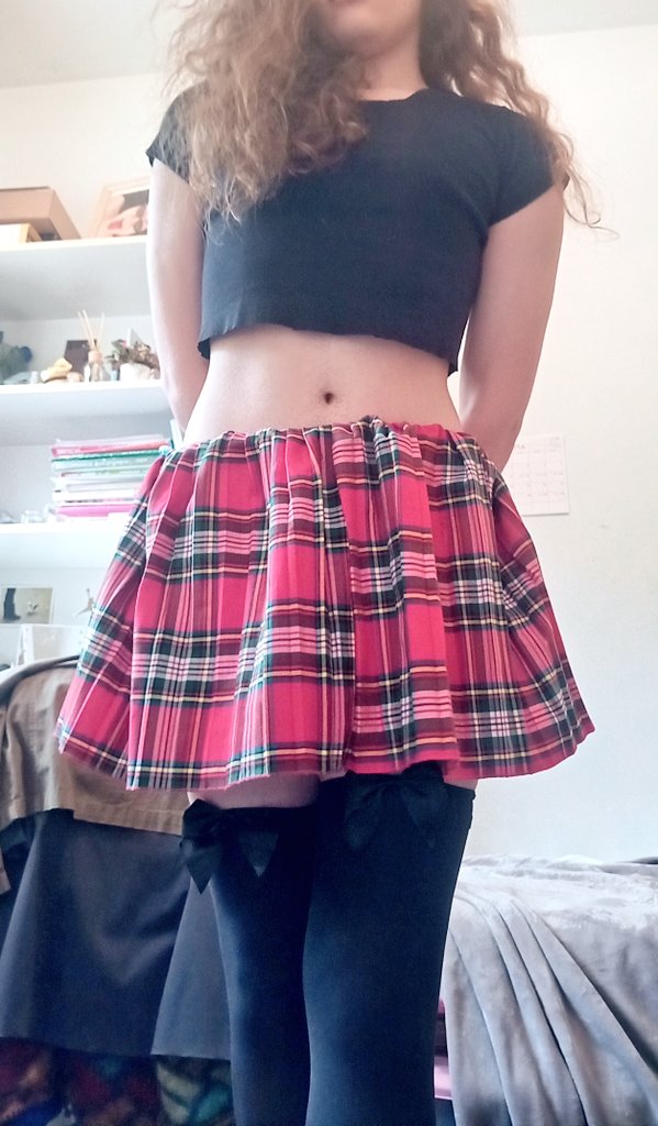FuckboyGamer's tweet photo. Wanna see what's under the skirt? 
#Onlyfans #femboy #femboyfriday #crossdressing #crossdresser #bottom #skirt #cock #butt #booty #panties https://t.co/GK6wFoFjnH