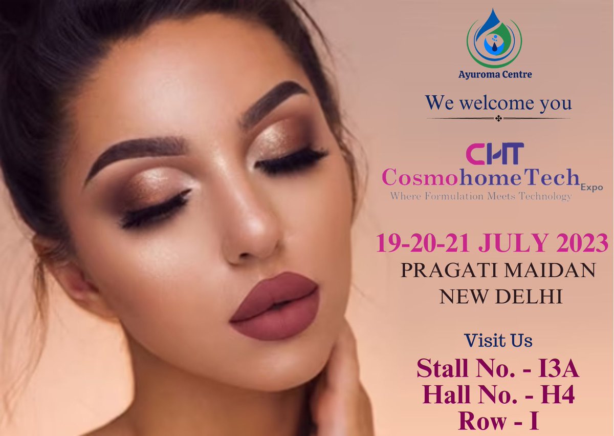 AyuromaCentre's tweet image. #UpcomingEvent #cosmohometech #Ayuromacentre #meetings #cosmetics  #essentialoils #carrieroils #co2oils #oleoresins #spice #fragrances #perfumes #trading #blends