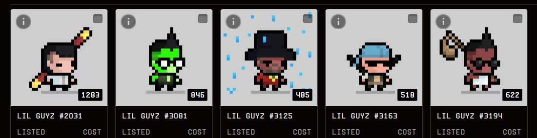 Grabbed few @LilGuyz_NFT for the Culture 🧹 Legit doxxed artist, cool community, DOPE Pixel art and more things are coming... 🫡