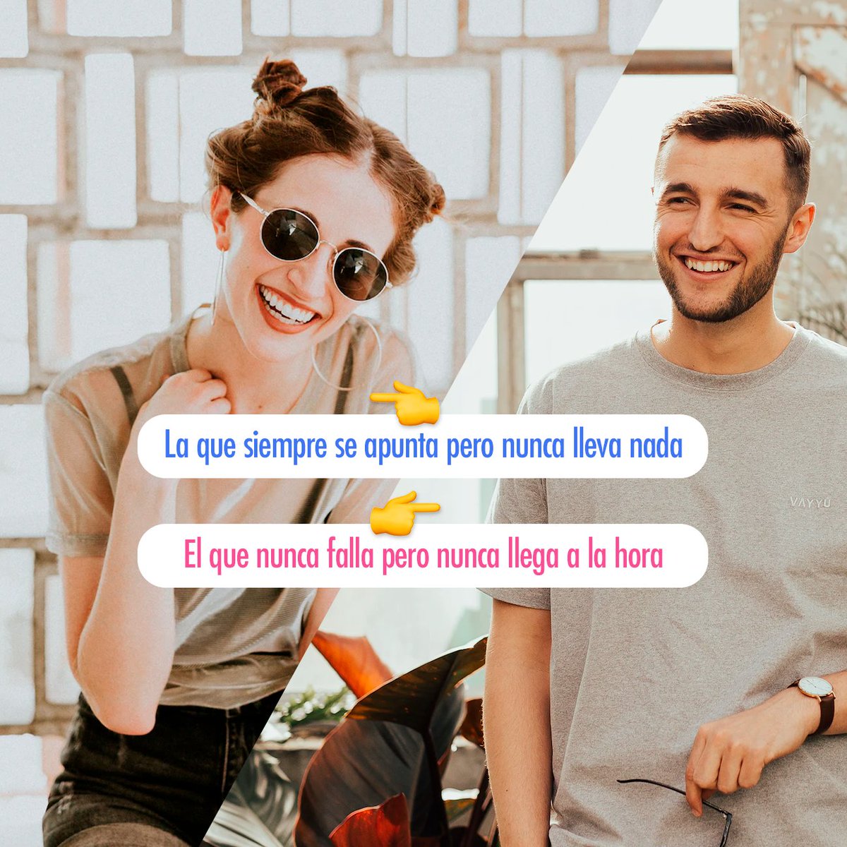 fripozo's tweet photo. Todos cumplimos un papel en los grupos de amigos, la cuestión es, ¿tienes claro cuál es el tuyo?🤪
Podemos decir que entre nuestros favoritos está la persona que siempre propone las quedadas.

#SalvaUnaQuedada #Fripozo https://t.co/3pOTyEJaYS
