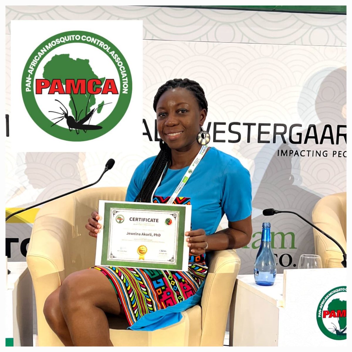 We are blessed to have more support for #scienceintent. Meet one of our new sponsors: Dr. Jewelna Akorli, who is sponsoring the event via her 2nd PAMCA Women in Vector Control (WIVC) Excellence Award at PAMCA Conference 2022, Kigali, Rwanda. #_Promoting STEM in Ghana