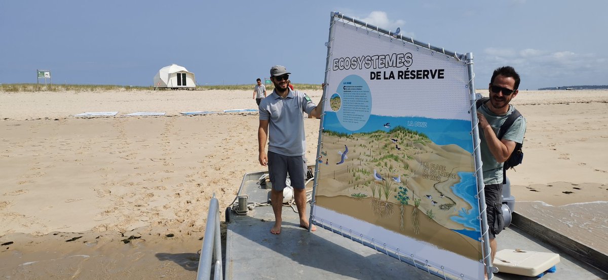 RnnArguin's tweet photo. Montage en cours de la nouvelle exposition de la Réserve dans le point d'accueil à la pointe Nord du banc d'Arguin.
Un grand merci à nos partenaires et soutiens pour ce beau travail collectif ! https://t.co/EwMeY59ptA