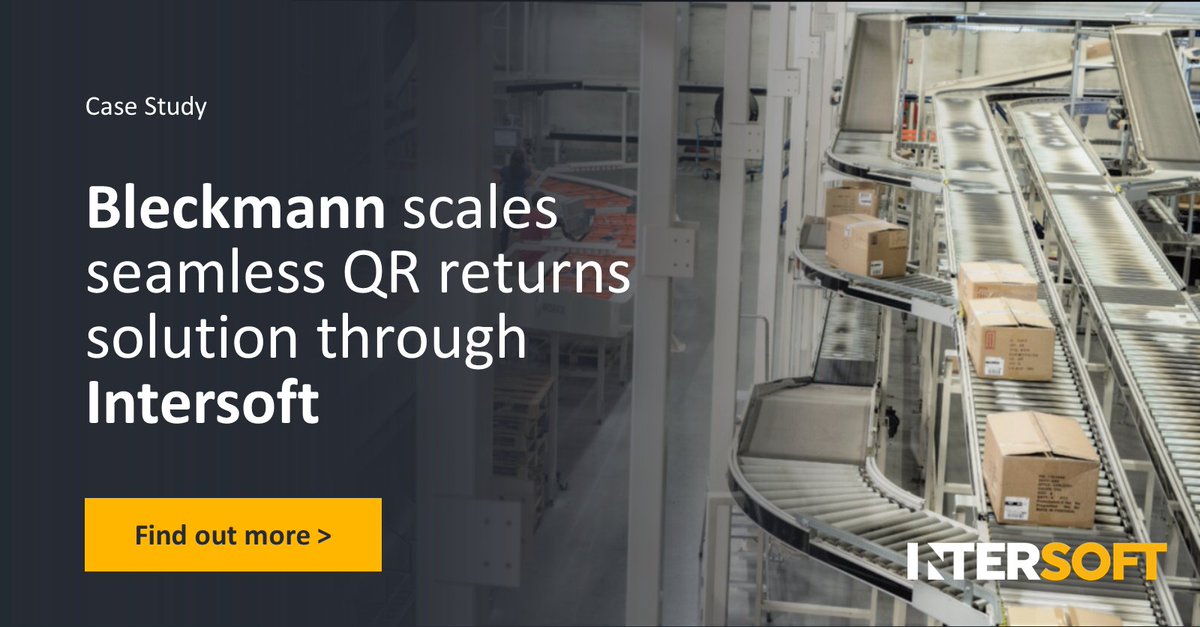 Through Intersoft, leading 3PL Bleckmann were able to seamlessly implement downloadable paperless returns with Royal Mail QR codes, providing a flexible and sustainable solution  ♻️

See how here: hubs.la/Q01V1Dl10

#PaperlessReturns #QRCodeReturns #eCommerce