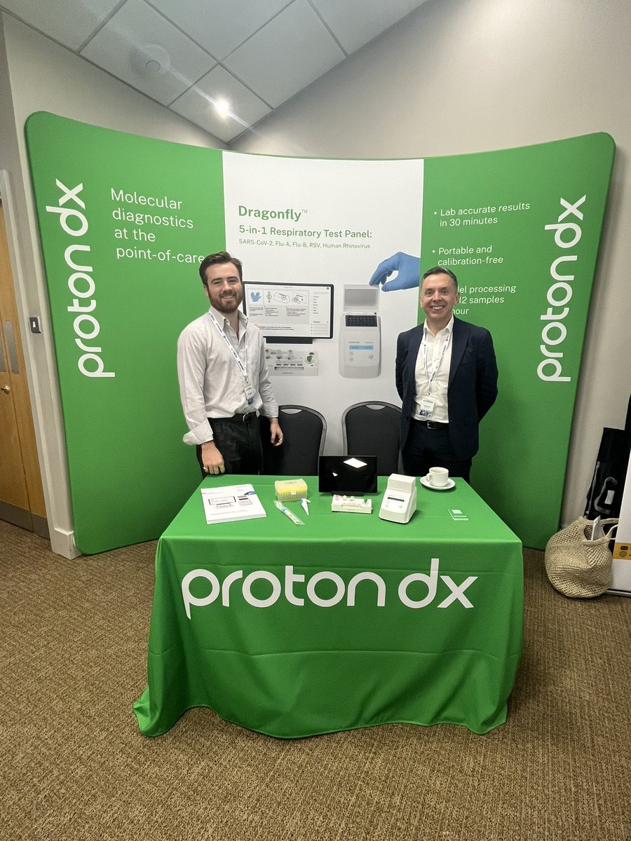 ProtonDx's tweet photo. We are at the @MediWales Connects Conference 2023 today!
Come say ๐ and take a look at Dragonfly, our 5in1 respiratory panel!
#protondx #diagnostics #mediwales #MWConnects #connectsconference2023 https://t.co/72D5YOZsUK