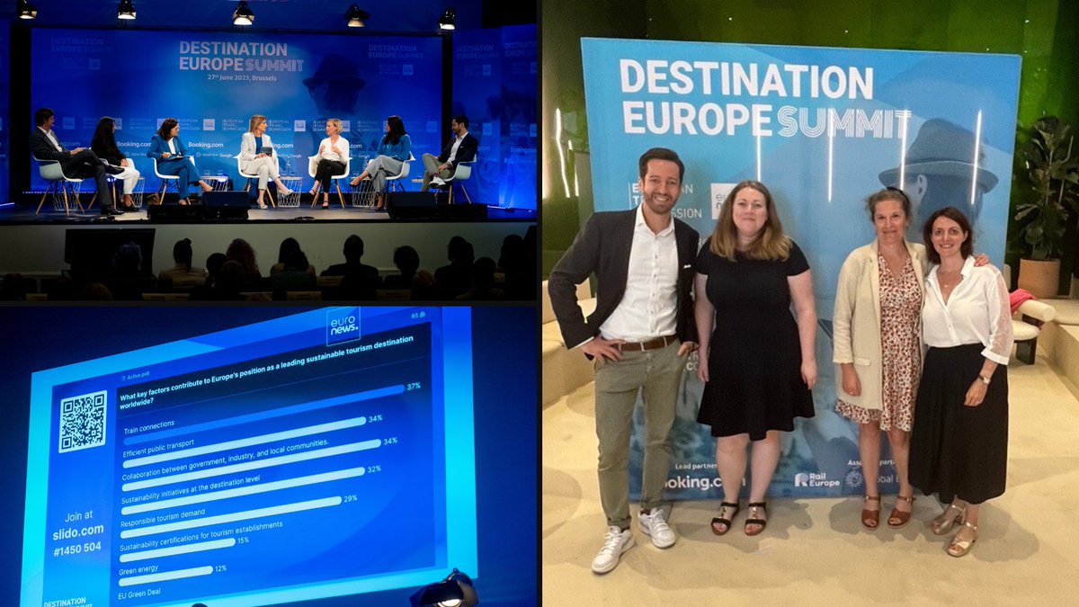 raileurope's tweet photo. We were delighted to attend the first #DestinationEuropeSummit, hosted by @euronews and ETC (@visiteurope) to delve into the future of the travel industry! 🚈🍃
View the replay: https://t.co/Do3wRhW3qN https://t.co/uwLHbWN4bf