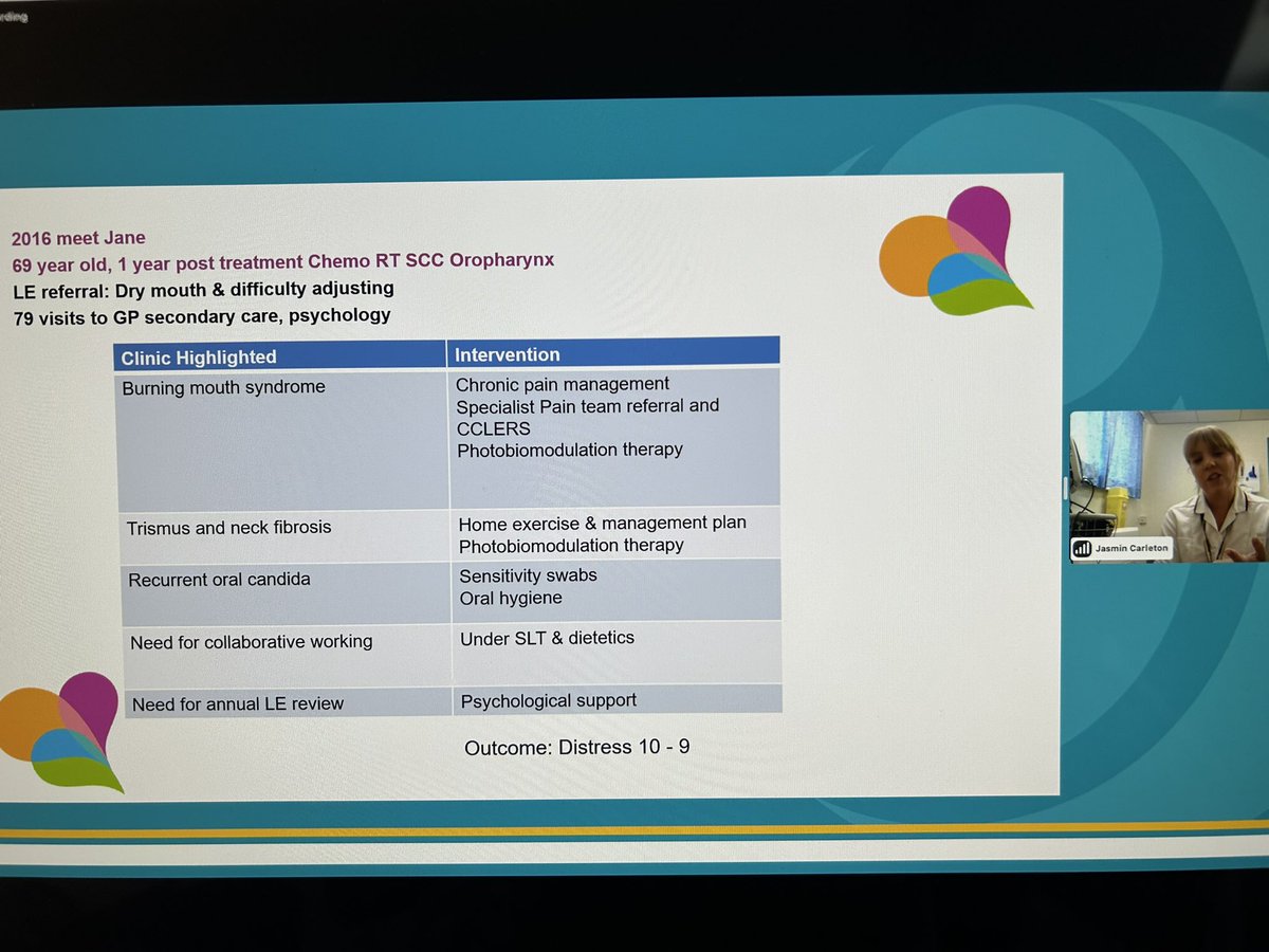 Managing radiotherapy late effects in practice is complex, thanks for sharing your experience in practice Jasmin Carleton <a href="/EmmaHallam6/">Emma Hallam</a>  #UKONS_Radiotherapy <a href="/UKONSmember/">UKONS</a>