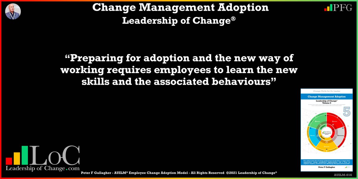 #LeadershipOfChange
Preparing for adoption and the new way of working requires employees to learn the new skills and the associated behaviours
#ChangeManagement
bit.ly/3tzjvCs