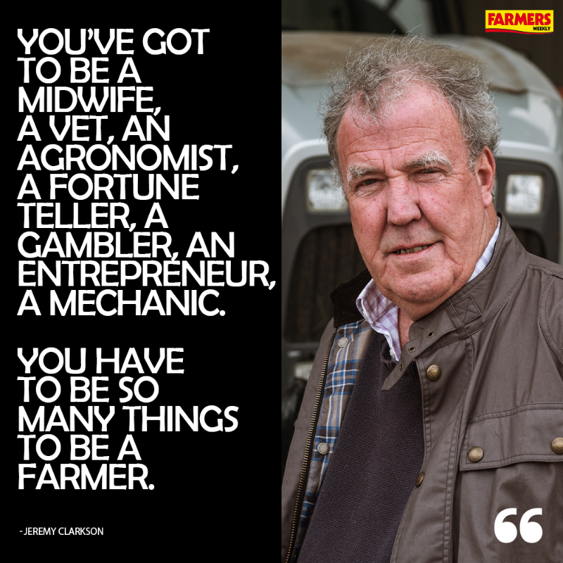 FarmersWeekly's tweet photo. 👨‍🌾👩‍🌾 Master of all trades.

@JeremyClarkson 🗣️