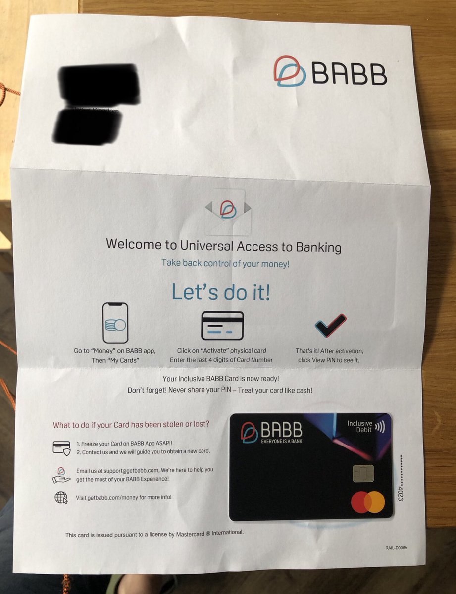 New milestone reached by @getbabb team with its physical debit card! Thanks $Bax team & CEO @Rushdaverroes 

#BABB #BITCOIN #ETHEREUM #REDEFI #LEVEL39 #PAYMENTS #HONGKONG #FINTECH #HYBRIDACCOUNT #MASTERCARD #KUCOIN #FINANCIALINCLUSION #FUTUREBANKING FOR #UNBANKED #DigitalAssets
