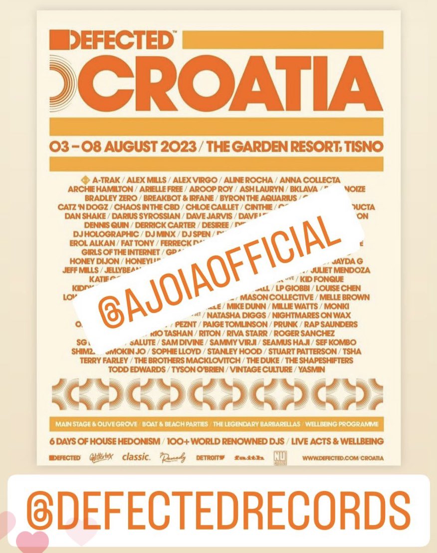 We have been added to this years @defectedrecords #festival in #Croatia as part of the #wellbeing Programme. 
"Our Sonic Meditation performance aims to create a space for festival goers to connect with themselves, transcend their daily vide a holistic experience for its audience.