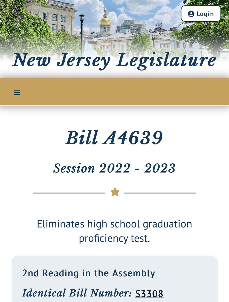 Tomorrow is the Assembly floor vote, passing this would lead to the Senate committee side…w/ less testing I can spend less days on coordination & more on inspiring students to focus on college & career, building relationships & not vaping!! @SamThompsonNJ @MilaJasey @vingopal