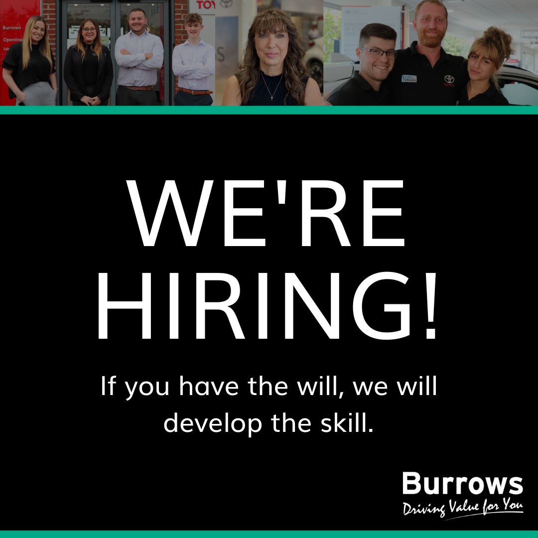 𝗪𝗘'𝗥𝗘 𝗛𝗜𝗥𝗜𝗡𝗚 ‼️
We are looking for a Parts Supervisor to join our @BurrowsToyota team in Sheffield.
Apply below.

➡️ bit.ly/3NqohwW

#SheffieldJobs #SheffieldIsSuper