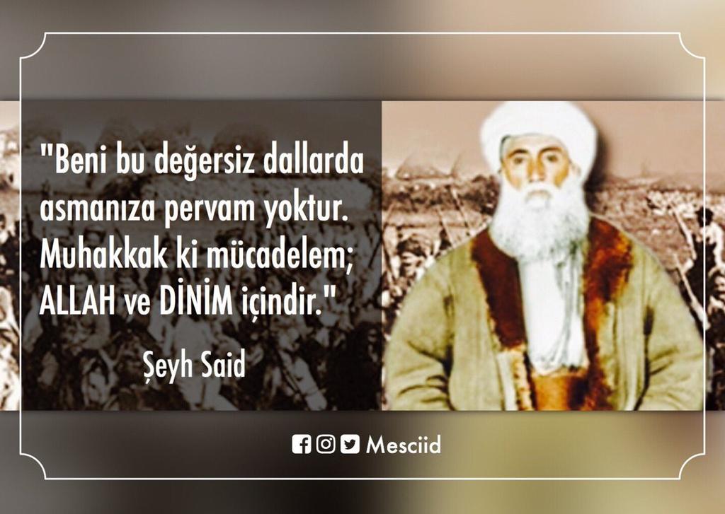 DrHalefYilmaz's tweet photo. Adaletsizliğe, ahlaksızlığa, dine imana hakaret eden chp zihniyetini kabul etmediği için şehid edilen başta Şeyh Said Efendi ve dedemin aylarca misafir ettiği Şeyh Şerif Efendi ile beraber şehid edilen tüm Alim ve Şeyhlerimizi rahmetle yâd ediyorum.
Hükümet, iskilipli Atıf Hoca'ya yapıldığıgibi onlara da yapılan haksızlığı giderecek iade-i itibarda bulunmalı ve mezar yerlerini halka iade etmelidir. #KubanBayramı
@tcbestepe @RTErdogan @KadirMisiroglu