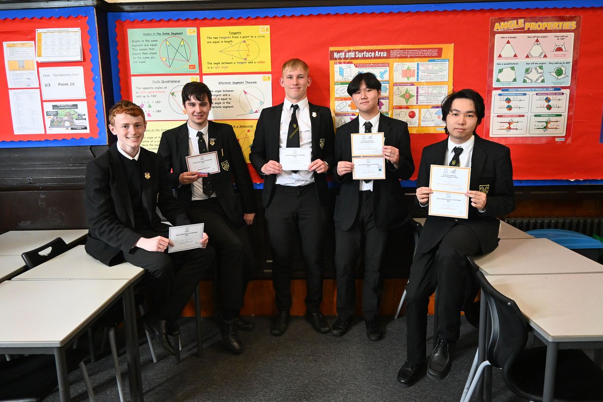 During the academic year, over 270 pupils have entered <a href="/UKMathsTrust/">UK Maths Trust</a> challenges.

The challenges are part of a national competition split into Junior, Intermediate and Senior Maths Challenges.

Huge congratulations to the pupils who achieved a Bronze, Silver or Gold certificate!