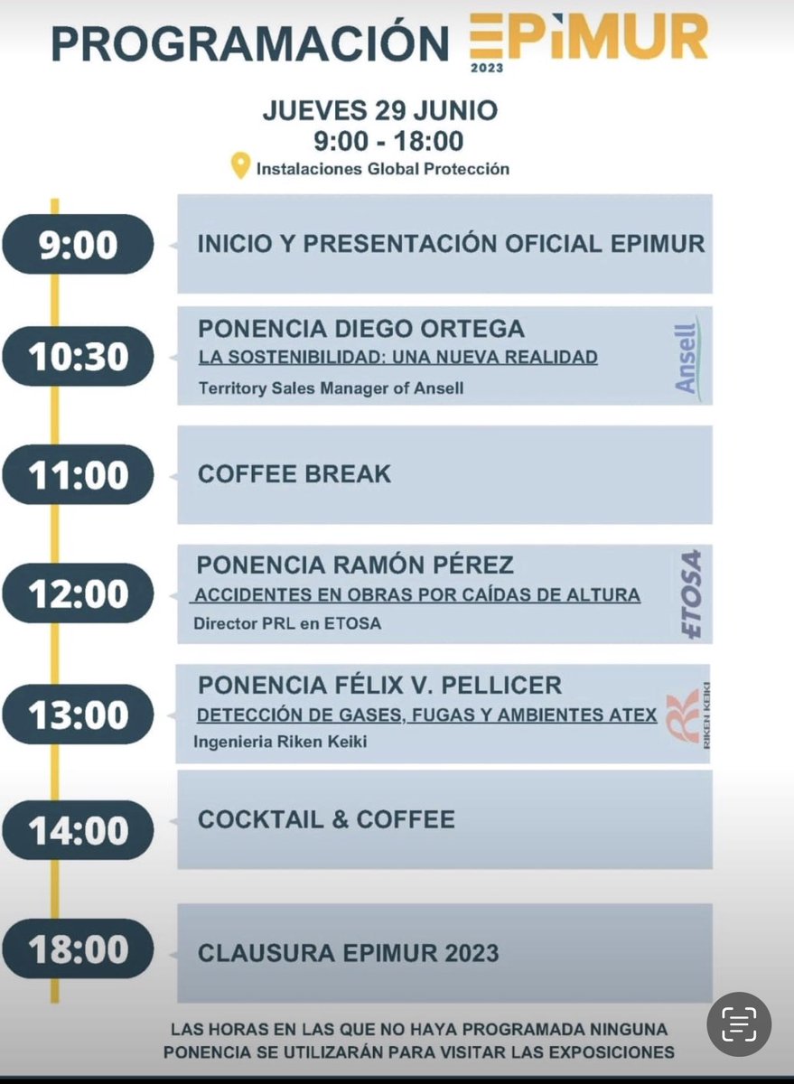 Asistimos a EPIMUR 2023, feria de EPI’s de Murcia. 
En este momento magnifica ponencia de <a href="/Ramonpmerlos/">Ramón Pérez Merlos</a> . 
Podéis visitar la exposición hasta las 18’00h.