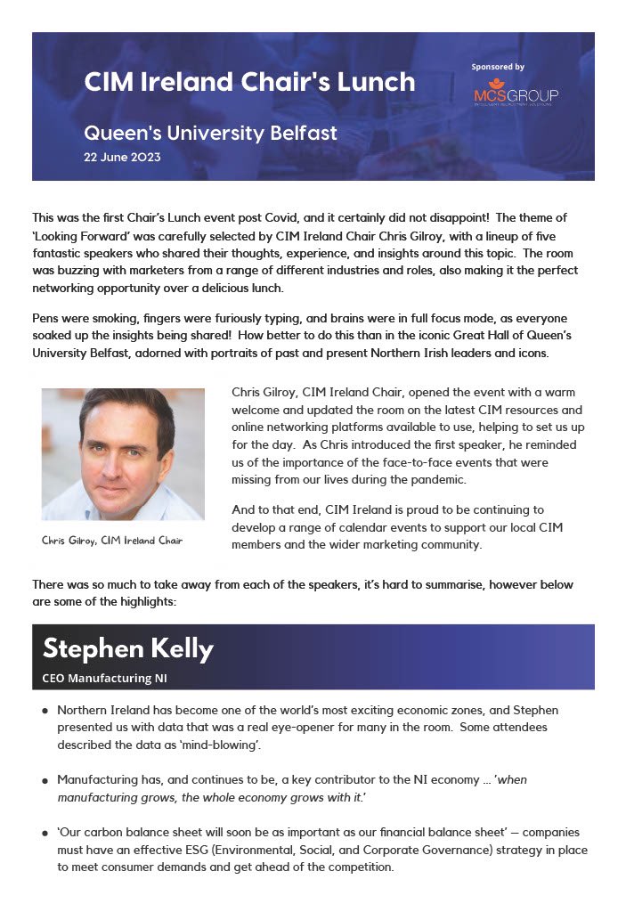 CIM Ireland Region tweet media