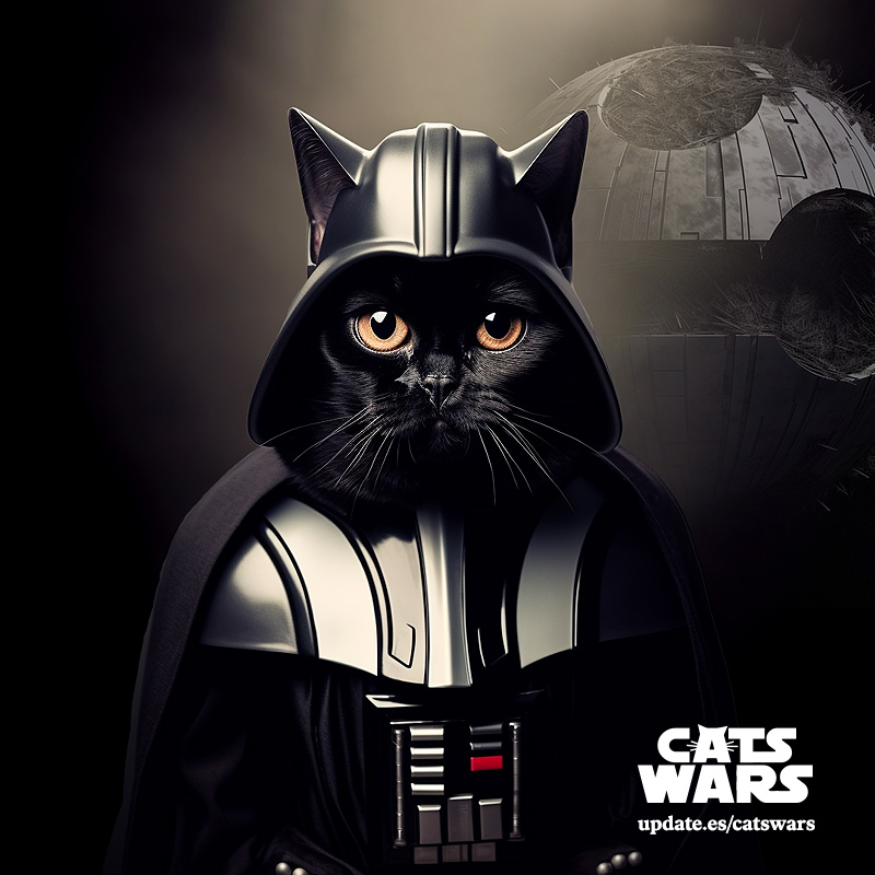 La guerra de los gatos creada con #midjourney aquí la serie  1/(de no se cuantas :)  de  #catswars fue muy divertida crearla, próximanete nuevas entregas

 #StarWars  #adobebeta #photoshop