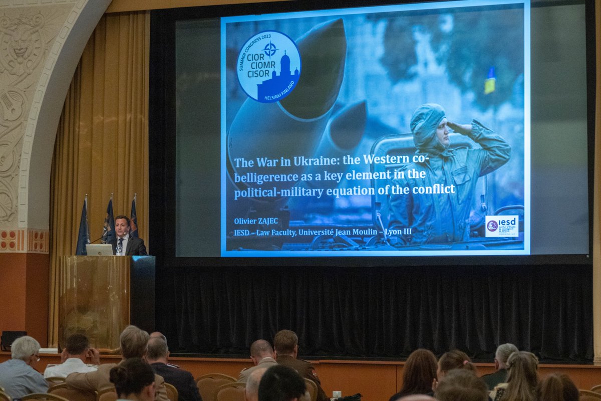 The Symposium continues with Dr. Oliver Zajec's speech on "Ukrainian War, and the Western co-belligerence as key element in the political-military equation of the conflict".

#wearecior #sc2023helsinki