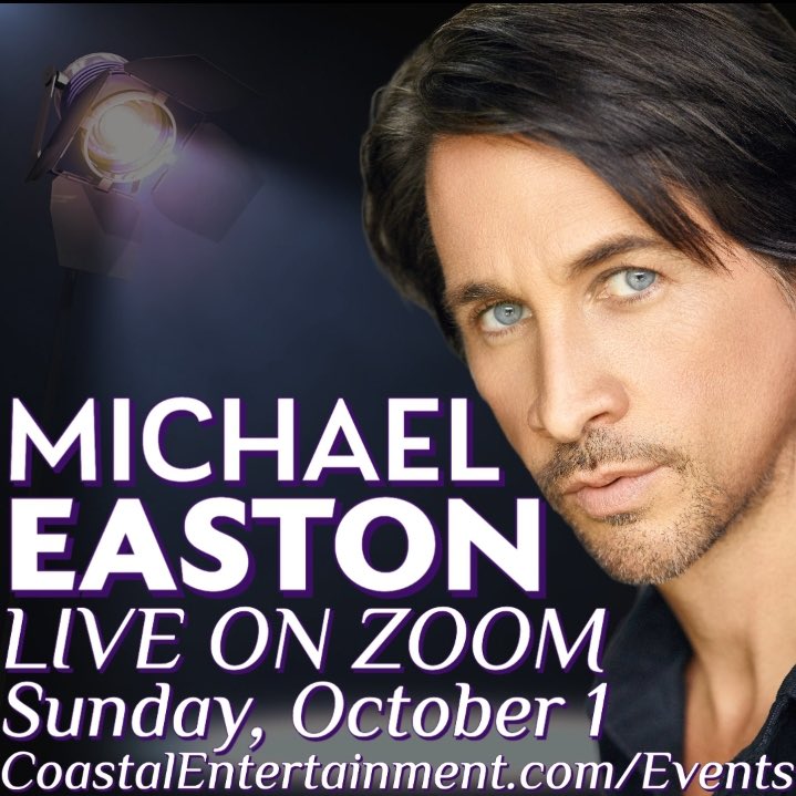 coastalent1's tweet image. #goodmorning Reminder that #Michaeleaston #Zoom tix go on sale today at 6 pm:) #GeneralHospital #Coastalentertainment