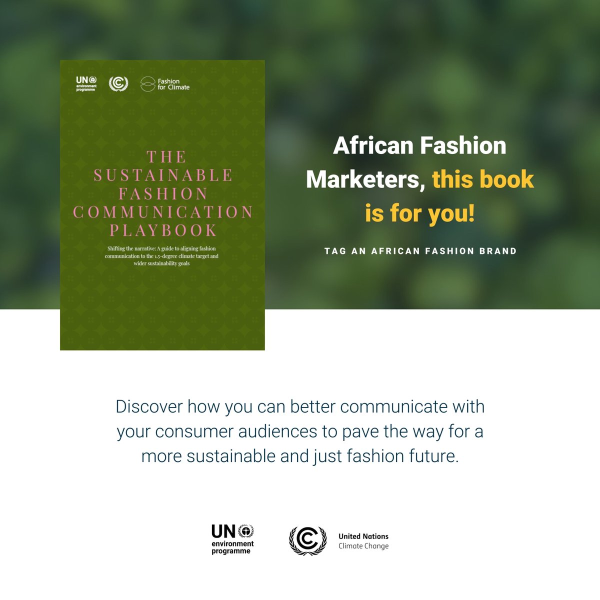 Calling all African fashion brands! 📢🌍

The Sustainable Fashion Communication Playbook is a must-read! Discover how to align your fashion communication with sustainability targets.

Tag an African Fashion brand and join the movement . #FashionMarketing