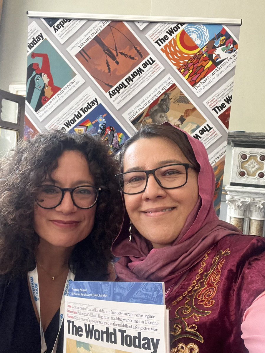 What a meeting of minds today at #CHLondon - had the opportunity to meet the wonderful @Orzala Nemat who will be writing on Afghanistan's drugs and illicit economies for the Aug/Sep issue of @TheWorldToday. At the conference? Come say hi at our table upstairs