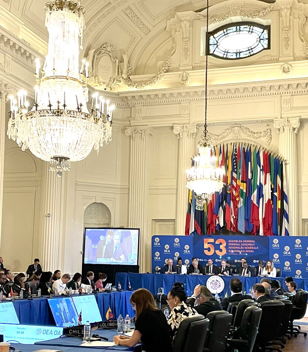 clevelandICJ's tweet image. It was a great privilege to meet SG @almagro_OEA2015 and @JMArrighi at the General #OASassembly (@OAS_official), and to join @SecBlinken, @USAmbOAS, @WHAAsstSecty and @State_IO. Thank you for a great meeting!
