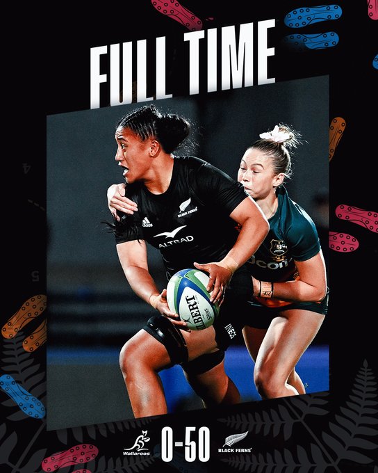 The @blackferns are now 24 wins from 24 vs the @WallaroosRugby

This was their 4th highest score against Aus: 
67 - 2016
64 - 1995
52 - 2022
50 - 2023 *

And 3rd highest margin victory:
64 - 1995
64 - 2016
50 - 2023 *

#AUSvNZL #Pac4 #LikeABlackFern
