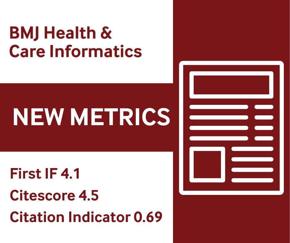 BMJ_HCI's tweet photo. Transparency matters🔬
We’re sharing our latest journal metrics 📊 along with our First Impact Factor and top cited content. 
https://t.co/s56FwaRQNS 👈
By publishing reliable content, we strive to create a healthier world together. #JournalMetrics #BMJImpact https://t.co/vAGUjiaAEB