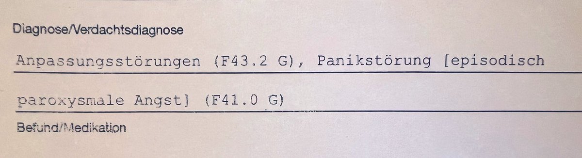 Liebe Kolleg*innen,
ein Mensch, der mit #PostCOVID Diagnose, #POTs, #PEM #MECFS  
und verschlechterten 
Zustand nach mobilisierender #Reha Ängste äußert,
nie wieder gesund zu werden,
hat keine Angststörung. 
Er hat eine der Situation angemessene 
Real-Angst.
#MedTwitter