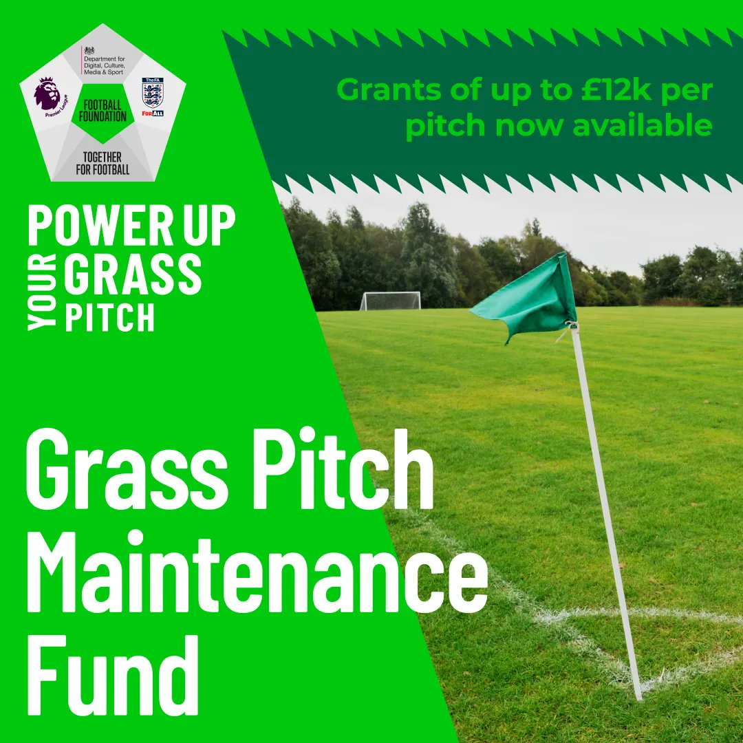 The 𝙂𝙧𝙖𝙨𝙨 𝙋𝙞𝙩𝙘𝙝 𝙈𝙖𝙞𝙣𝙩𝙚𝙣𝙖𝙣𝙘𝙚 𝙁𝙪𝙣𝙙 provides organisations with a tapered 6-year #grant to help sustain pitches already at a 'good' level &amp; enhance pitches that are either considered 'poor' or 'basic' 🌱 

Find out more here ⬇️ 

buff.ly/3uook1t